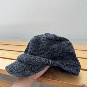 Armani Exchange Women’s Charcoal Knit Cap, size Large/XLarge-G/TG